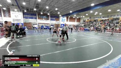 170 lbs Champ. Round 2 - John Mancera, Oak Hills vs Allesandro Marignoli, Corona Del Mar