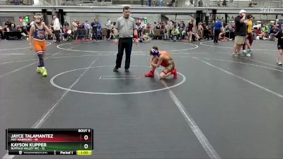 88 lbs Round 3 (4 Team) - Jayce Talamantez, Mat Warriors vs Kayson Kupper, Buffalo Valley WC