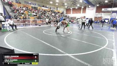 152 lbs 5th Place Match - Amen Johnson, Laguna Hills vs Cruz Duardo, Victor Valley