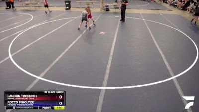 88 lbs 1st Place Match - Landon Thoennes, Pinnacle Wrestling Club vs Rocco Mikolyzk, MN Elite Wrestling Club