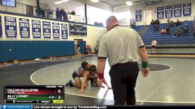 149 lbs Round 4 - Billy Looney, Dubuque vs Callum McAllister, Cornell College