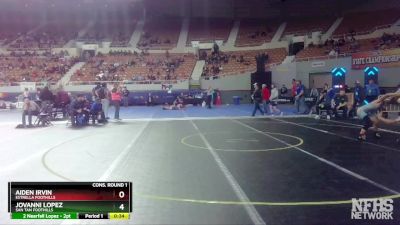 D3-106 lbs Cons. Round 1 - Jovanni Lopez, San Tan Foothills vs Aiden Irvin, Estrella Foothills