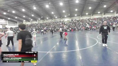 95 lbs Quarterfinal - Steele Woodward, Wasatch Wrestling Club vs Alejandro Ruiz, Victory Wrestling