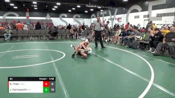 90 lbs Placement Matches (8 Team) - Kyler Thier, Thorn Wrestling (MN) vs Justin Farnsworth, PA Alliance