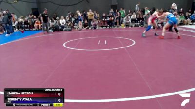 130 lbs Cons. Round 2 - Makena Heston, CO vs Serenity Ayala, WA