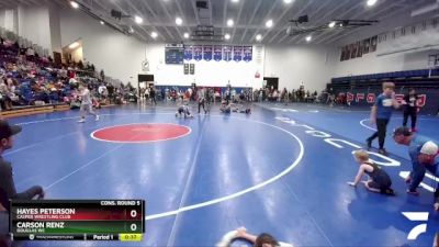 53 lbs Cons. Round 5 - Carson Renz, Douglas WC vs Hayes Peterson, Casper Wrestling Club