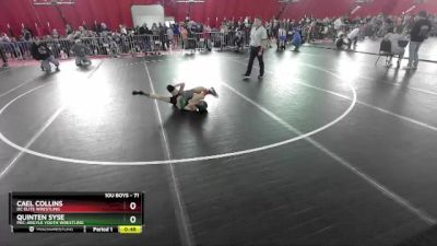 71 lbs Quarterfinal - Cael Collins, DC Elite Wrestling vs Quinten Syse, Pec-Argyle Youth Wrestling