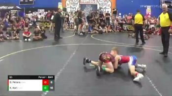 65 lbs Quarterfinals (8 Team) - Brody Peters, Iowa Elite vs Kasen Karl, The Funky Singlets Yellow