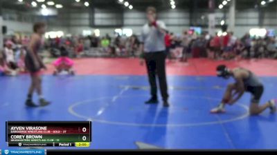 100 lbs Placement (4 Team) - Corey Brown, HEADHUNTERS WRESTLING CLUB vs Ayven Virasone, DARKHORSE WRESTLING CLUB - GOLD