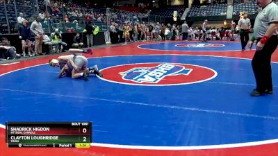 1A-113 lbs Quarterfinal - Clayton Loughridge, Trion vs Shadrick Higdon, Mt Zion, Carroll