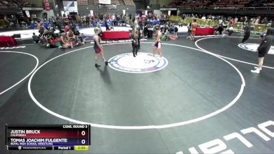 165 lbs Cons. Round 3 - Justin Bruck, California vs Tomas Joachim Fulgentes, Royal High School Wrestling