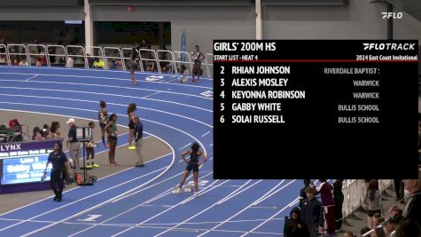 High School Girls' 200m, Prelims 4