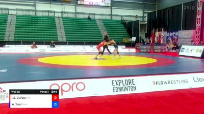 WW 50 lbs Semifinal - Jade Dufour, Montreal NTC vs Alexia Seal, Burnaby Mountain Wrestling Club