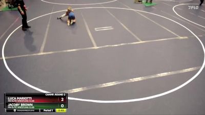 87 lbs Champ. Round 2 - Luca Mariotti, MN Elite Wrestling Club vs Jacoby Brown, MN Elite Wrestling Club