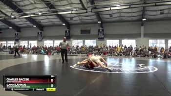 184 lbs 1st Place Match - Charles Baczek, Wabash College vs Gavin Layman, Ohio Northern University