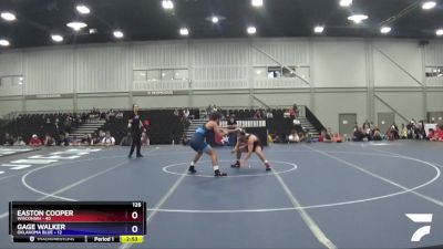 126 lbs Round 1 (8 Team) - Easton Cooper, Wisconsin vs Gage Walker, Oklahoma Blue