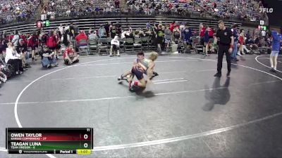 90 lbs Semis & 1st Wrestleback (8 Team) - Owen Taylor, Kansas Copperhead vs Teagan Luna, Team Oregon