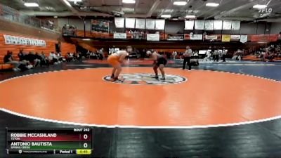 220 lbs Cons. Round 5 - Robbie McCashland, Teton vs Antonio Bautista, Spring Creek