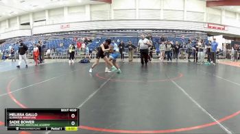 102-112 lbs Quarterfinal - Melissa Gallo, Gladiator Wrestling vs Sadie Bower, Contenders Wrestling Academy