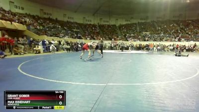 5A-150 lbs Quarterfinal - Grant Gober, Carl Albert vs MAX RINEHART, Newcastle