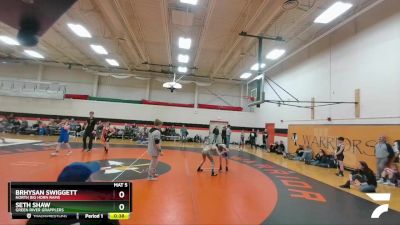 78 lbs Cons. Round 1 - Seth Shaw, Green River Grapplers vs Brhysan Swiggett, North Big Horn Rams