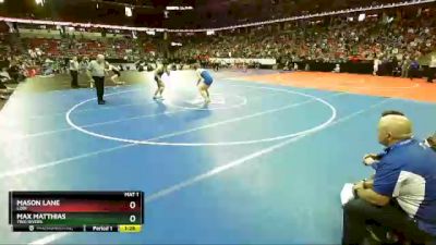 D2-182 lbs Quarterfinal - Max Matthias, Two Rivers vs Mason Lane, Lodi