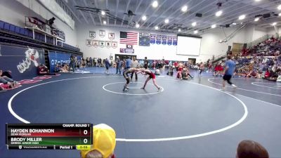 90 lbs Semifinal - Brody Miller, Gering Junior High vs Hayden Bohannon, Dean Morgan