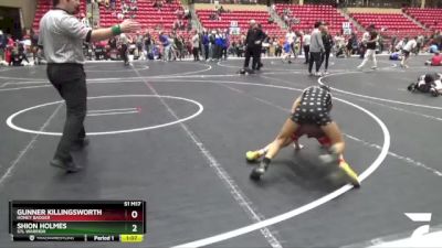 76 lbs 1st Place Match - Gunner Killingsworth, Honey Badger vs Shion Holmes, STL Warrior