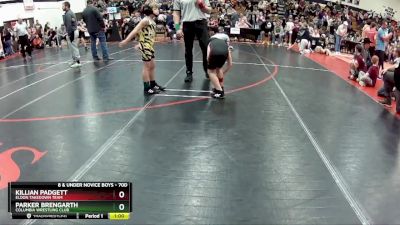 70D Round 2 - Parker Brengarth, Columbia Wrestling Club vs Killian Padgett, Eldon Takedown Team