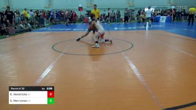 C-132 lbs Round Of 32 - Kyan Hendricks, OH vs Seth Merryman, VA