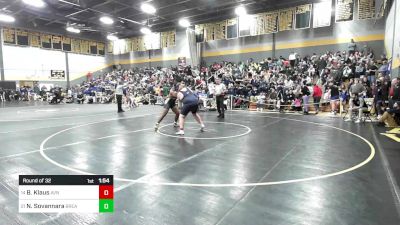 285 lbs Round Of 32 - Ben Klaus, Avon vs Nuon Sovannara, Bristol Eastern