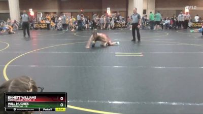 90 lbs Quarterfinals (8 Team) - Will Hughes, Roundtree WA vs Emmett Williams, Untouchables Purple