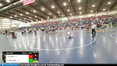 120 lbs Cons. Round 4 - Addison Call, Bear River Junior High Wrestling Club vs Jordan Reynolds, Snake River Youth Wrestling Cl