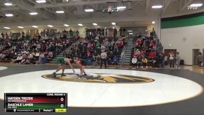 174 lbs Cons. Round 2 - Hayden Trezek, SIU Edwardsville vs Daschle Lamer, Cal Poly