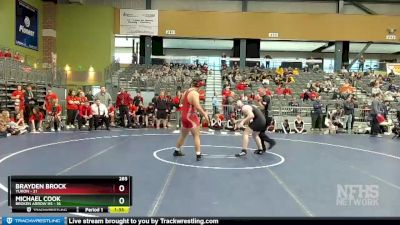 285 lbs Quarterfinals (8 Team) - Brayden Brock, Yukon vs Michael Cook, Broken Arrow Hs