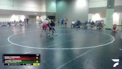 285 lbs Round 2 (6 Team) - Jayden Shannon, Bandits Wrestling vs Evan Sorensen, Iowa Gold