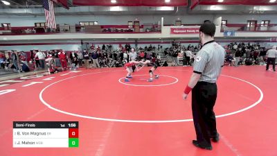 120 lbs Semifinal - Brent Von Magnus, Bridgewater-Raynham vs Joseph Mahon, Woburn