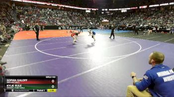 Girls 132 lbs Semifinal - Kylie Rule, Mineral Point Girls vs Sophia Galoff, Brillion Girls