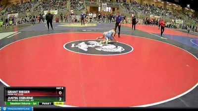 98 lbs Cons. Semi - Grant Rieger, MOOK MAT CLUB vs Justin Osburne, Del Norte Wrestling, Inc.