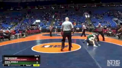 100 lbs Quarterfinal - Emma Engels, Bartlett vs Mia Vazquez, Chicago (Rickover Naval Academy)