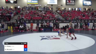 70 kg Cons 64 #1 - Chase Pluhar, Warrior Regional Training Center vs Darren McLeod, Olivet Wrestling Club