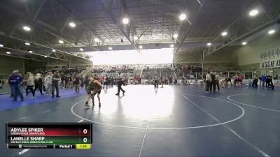 78 lbs Cons. Semi - Adylee Spiker, Green River Grapplers vs Lanelle Sharp, Uintah Girls Wrestling Club