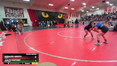145 lbs Champ. Round 1 - Jaslyn Martinez, Alta Loma vs Annalese Arroyo, Norco