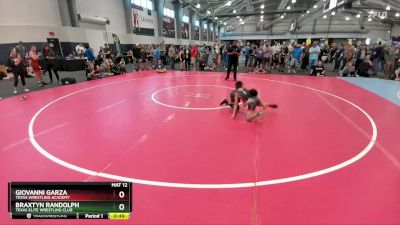 75 lbs Quarterfinal - Giovanni Garza, Texas Wrestling Academy vs Braxtyn Randolph, Texas Elite Wrestling Club