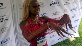 Sha'Carri Richardson Happy With 100m Race, Explains Her Race Outfit