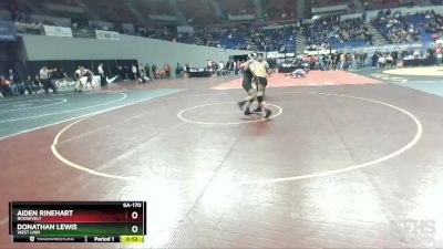 6A-170 lbs Cons. Round 3 - Donathan Lewis, West Linn vs Aiden Rinehart, Roosevelt