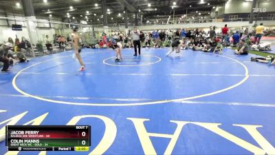 138 lbs Round 3 (6 Team) - Jacob Perry, RALEIGH ARE WRESTLING vs Colin Manns, GREAT NECK WC - GOLD