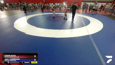 138 lbs Cons. Round 5 - Logan Kuck, Ringers Wrestling Club vs Jack Cleereman, Aviators Wrestling