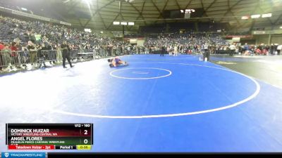 160 lbs 1st Place Match - Angel Flores, Franklin Pierce Cardinal Wrestling Club vs Dominick Huizar, Victory Wrestling-Central WA