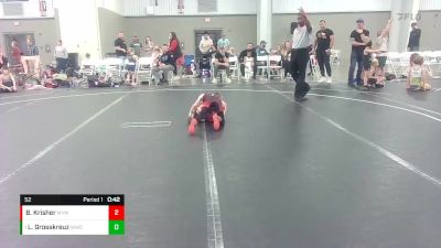 52 lbs Round 1 - Lincoln Grosskreuz, Williamsburg Wrestling Club vs Bryce Krisher, Matoaca Youth Wrestling Club